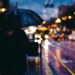 Ilustrācija: adult, nature, blur, bokeh, city, evening, light, man, outdoors, person, rain, reflection, road, street, umbrella, wet, raining