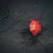 Ilustrācija: rain, umbrella, nature, pavement, red, black