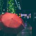 Ilustrācija: red, umbrella, raining, night, dark, street, city, urban, lights, lifestyle, umbrella, umbrella, umbrella, umbrella, umbrella, raining